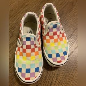 Girls Rainbow Vans - size 12 - smoke free pet free home